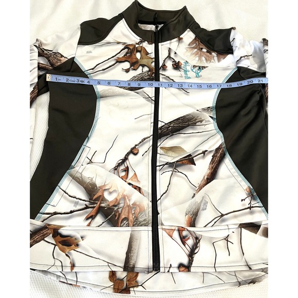 Huntworth White & Brown with leaves  & branches Long sleeve hoodie Size XL - Picture 7 of 12